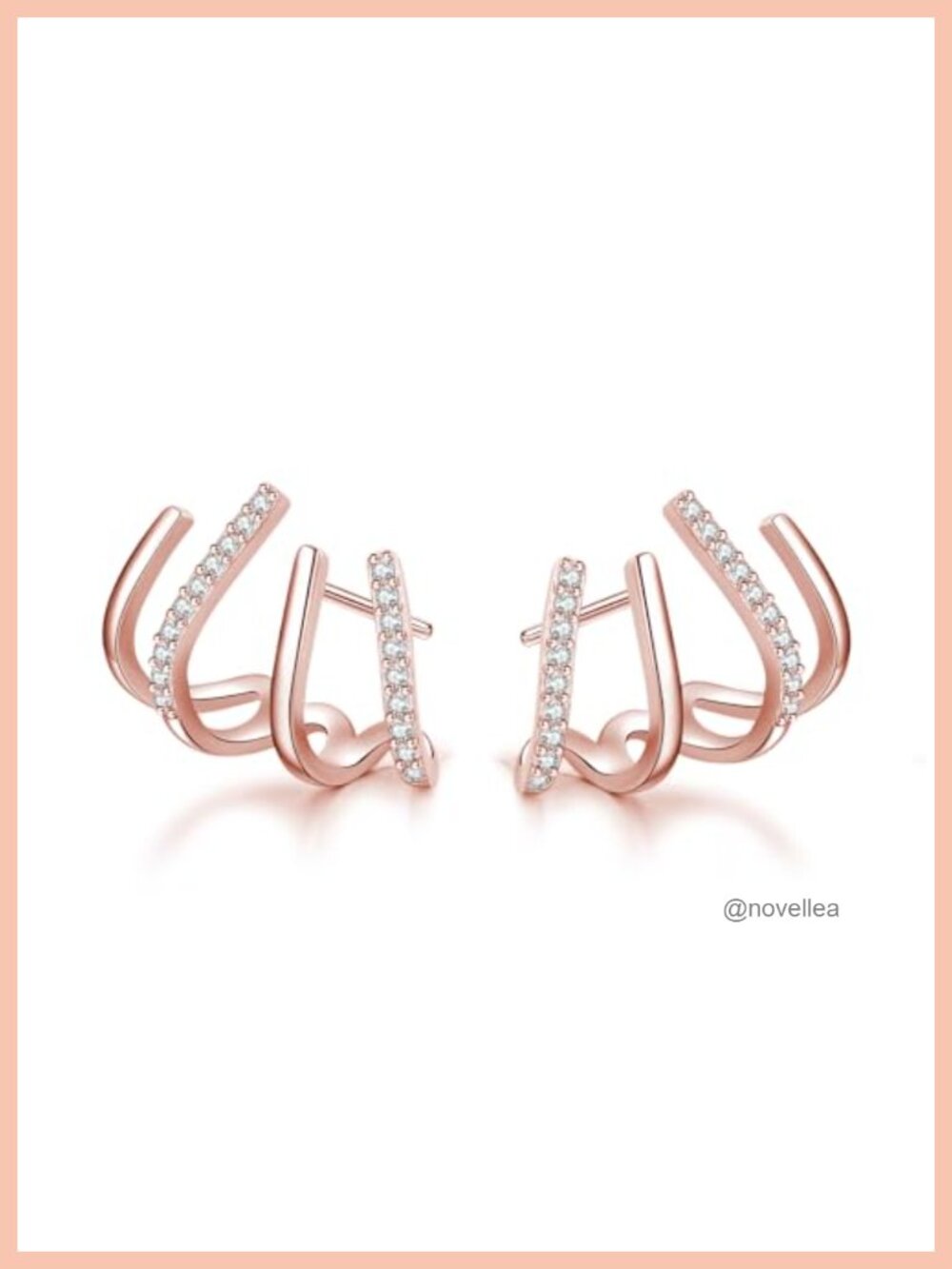 925 Sterling Silver Claw Huggie Earrings Half Hoop Cuff Wrap Women